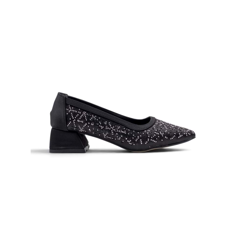 SHOES 0755 TAŞLI KADIN ABİYE - SİYAH - 40