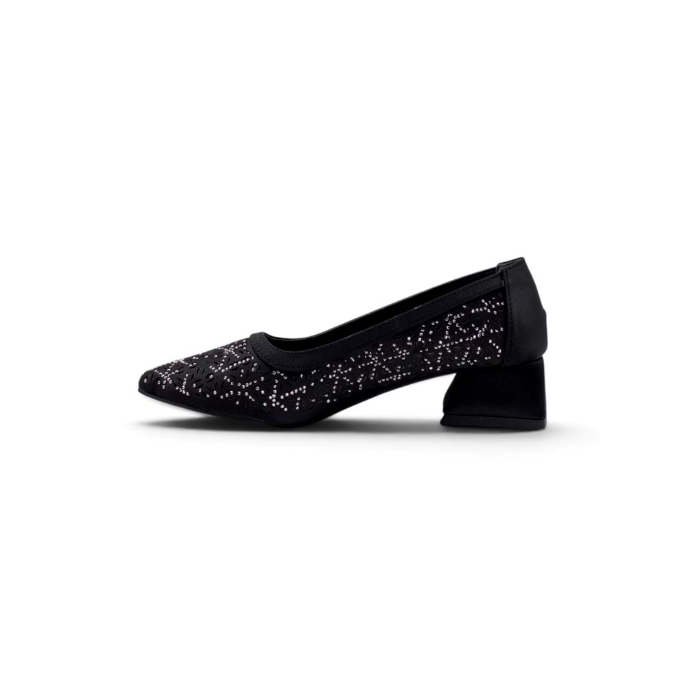 SHOES 0755 TAŞLI KADIN ABİYE - SİYAH - 40