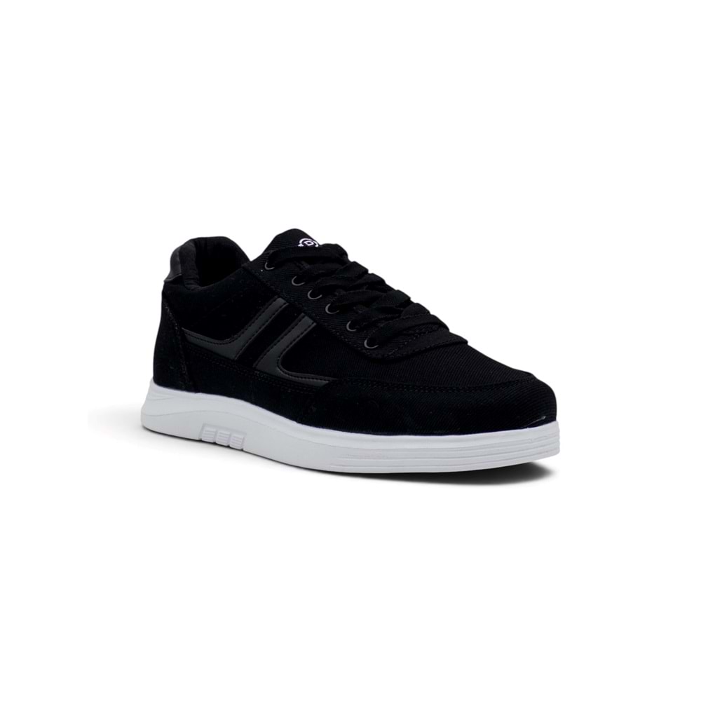 DAKIRS 2036 KETEN ERKEK SNEAKER - SİYAH - 40
