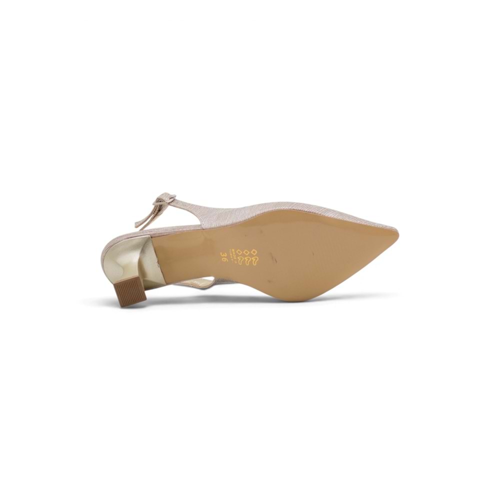 BERK SİMLİ MODEL TOPUKLU ABİYE - BRONZ - 36