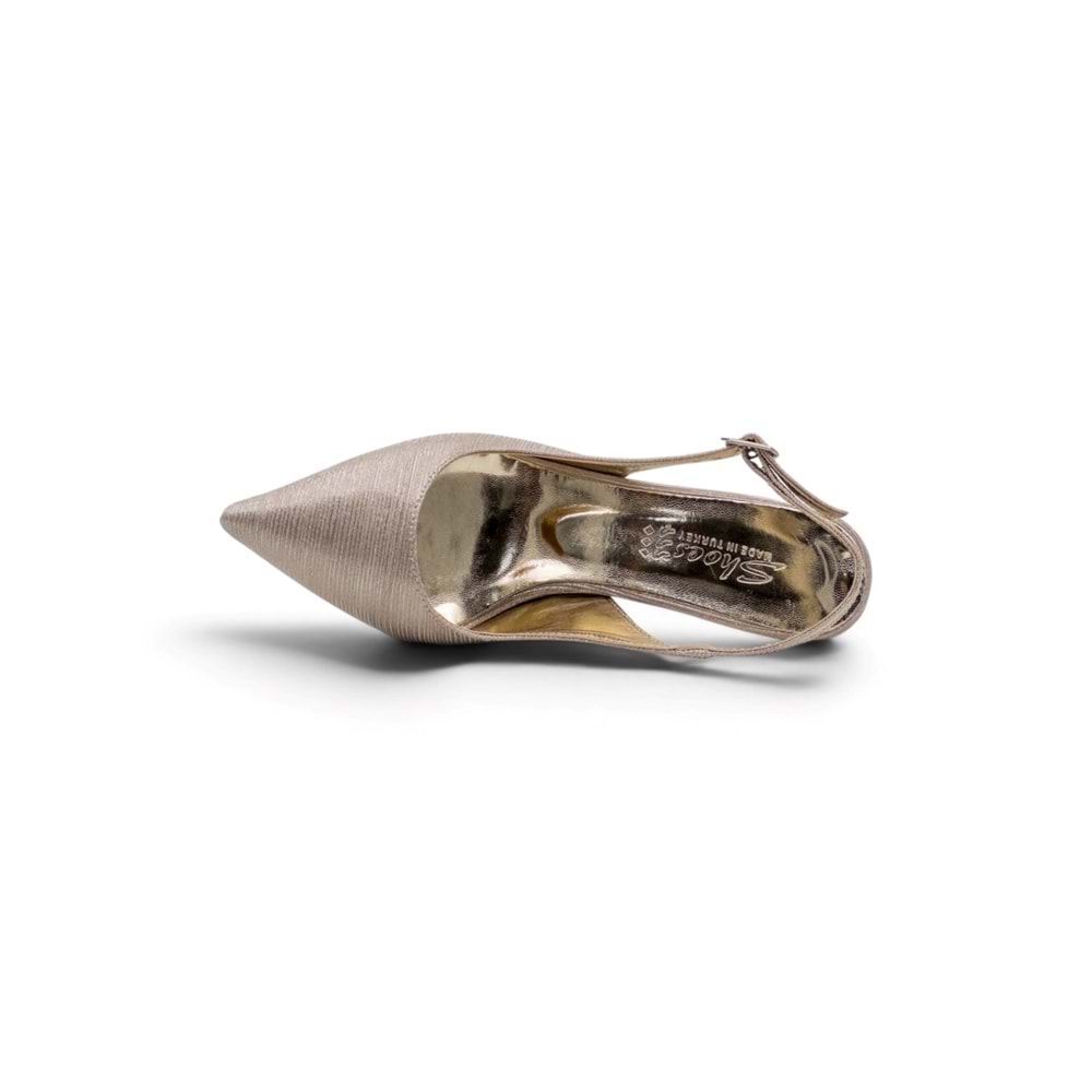 BERK SİMLİ MODEL TOPUKLU ABİYE - BRONZ - 36