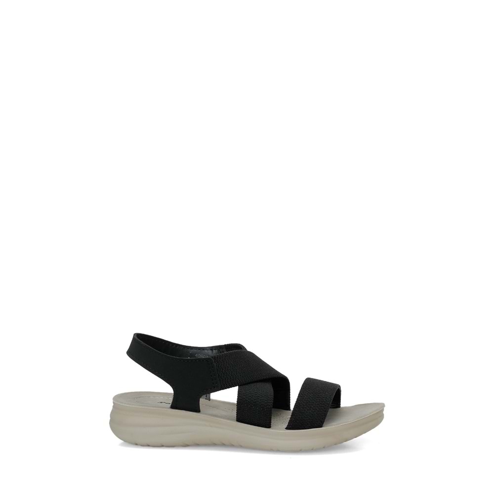 POLARİS 409073.Z6FX DOLGU TOPUK KADIN SANDALET - SİYAH - 40