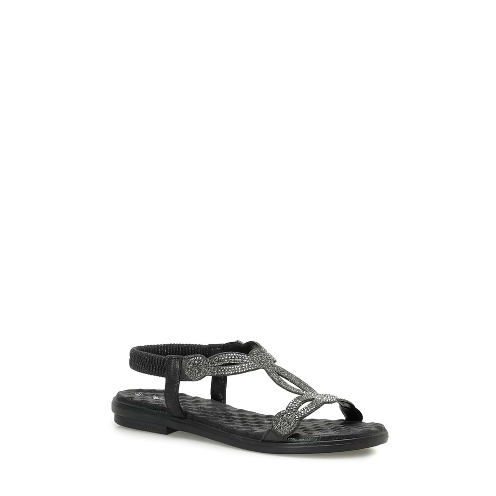 POLARİS 327075.Z 6FX DÜZ KADIN SANDALET - SİYAH - 40