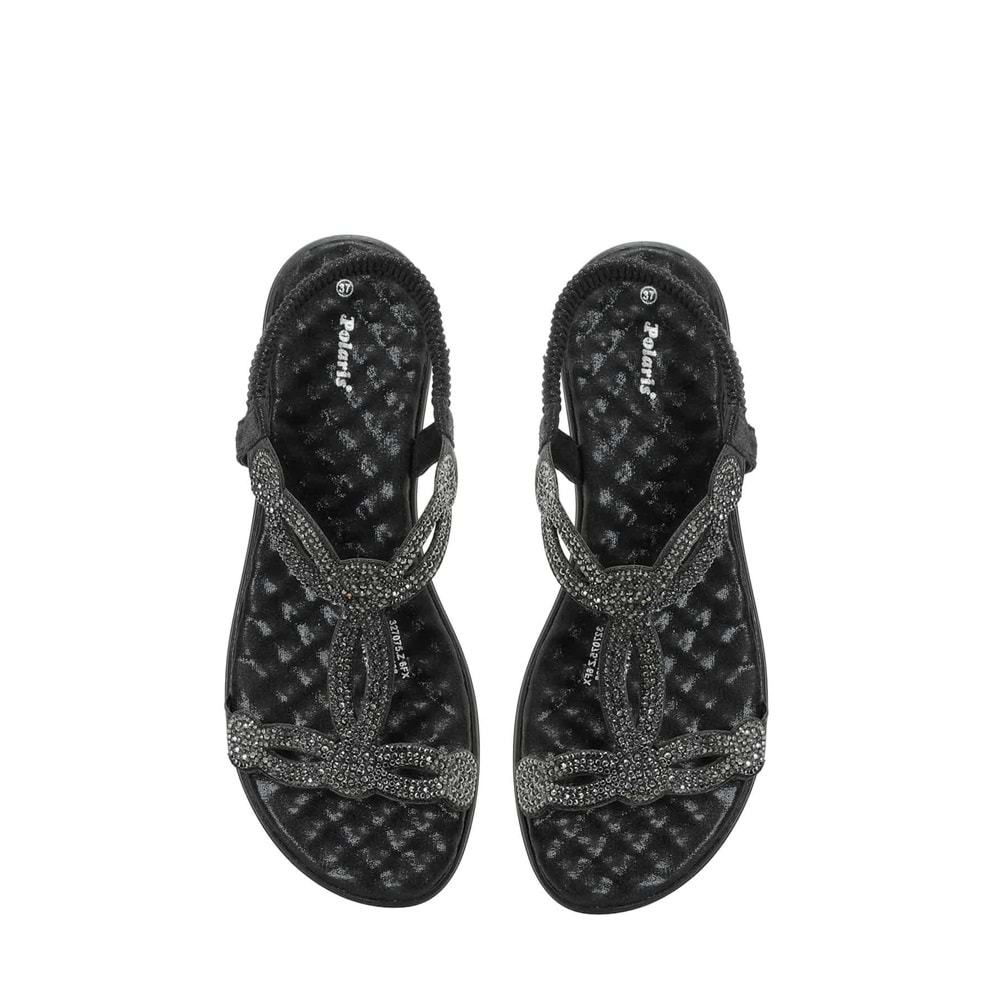 POLARİS 327075.Z 6FX DÜZ KADIN SANDALET - SİYAH - 40