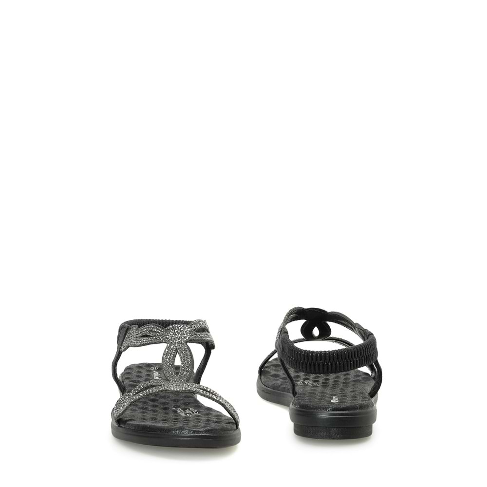 POLARİS 327075.Z 6FX DÜZ KADIN SANDALET - SİYAH - 40