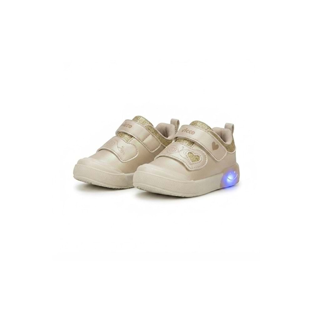 VİCCO SUZİ KIZ BEBEK IŞIKLI GÜNLÜK AYAKKABI - BEJ - 22