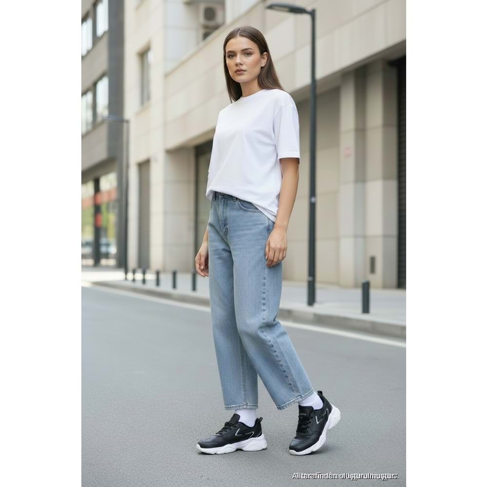 KİNETİX EMILIA PU W 6PR KADIN SNEAKER - SİYAH - 40