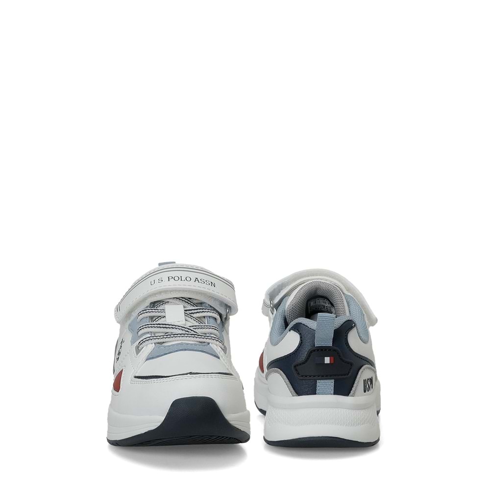U.S. POLO ASSN. LESSA JR 6PR ERKEK ÇOCUK SPOR AYAKKABI - BEYAZ - 30