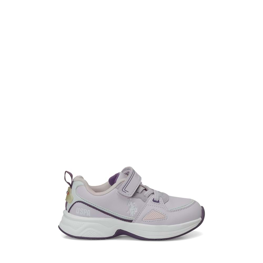 U.S. POLO ASSN. LESSA JR 6PR KIZ ÇOCUK SPOR AYAKKABI - LİLA - 30