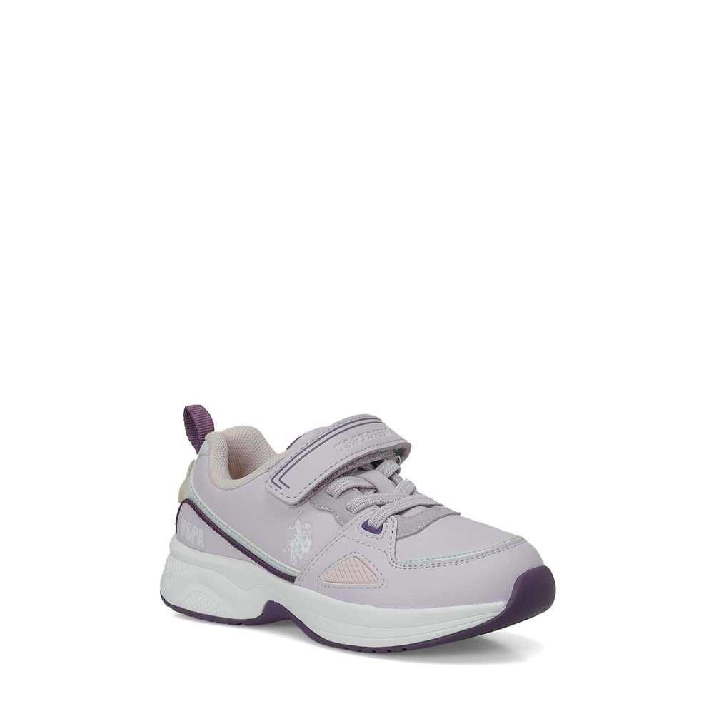 U.S. POLO ASSN. LESSA JR 6PR KIZ ÇOCUK SPOR AYAKKABI - LİLA - 30