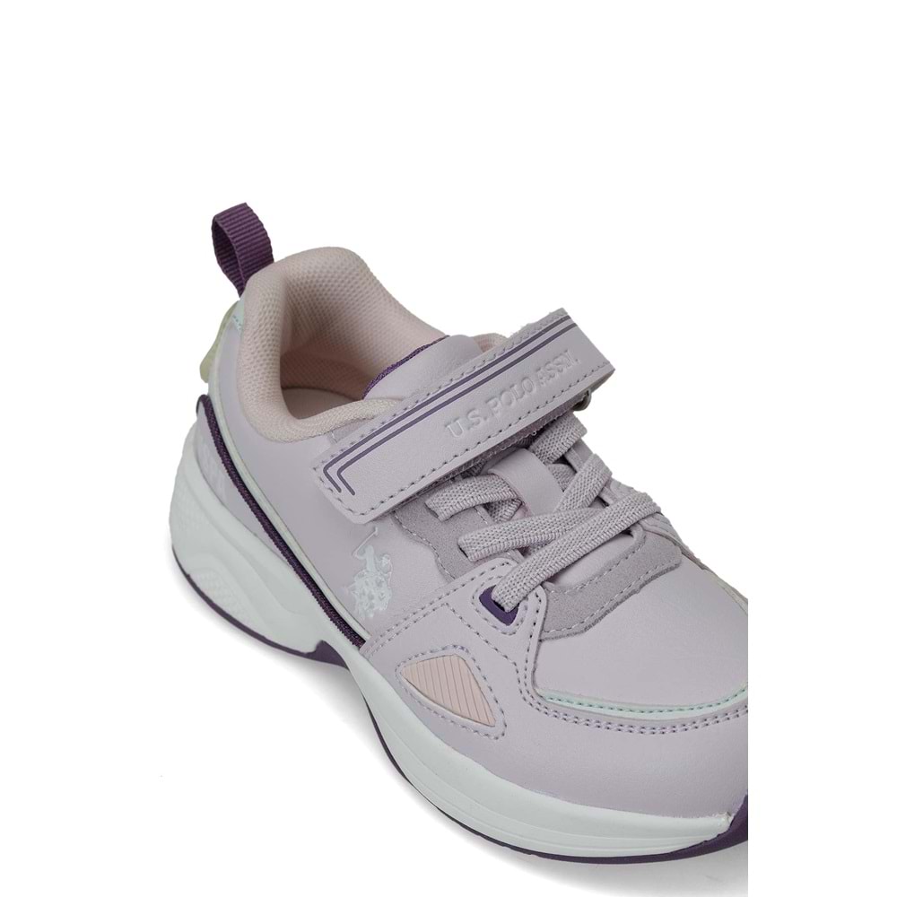U.S. POLO ASSN. LESSA JR 6PR KIZ ÇOCUK SPOR AYAKKABI - LİLA - 30
