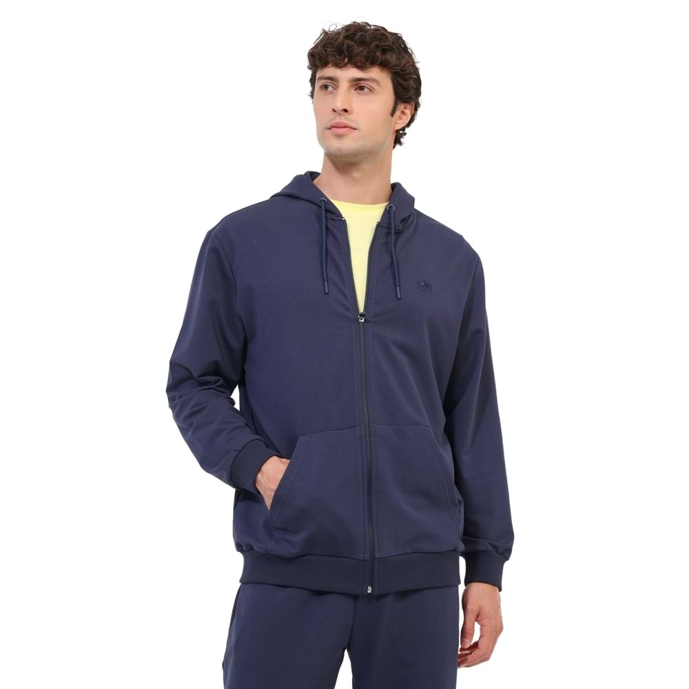 LUMBERJACK MB SN72 FZ HOD 6PR ERKEK EŞOFMAN ÜSTÜ - LACİVERT - L