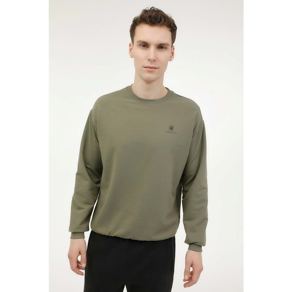 LUMBERJACK MB SN75 C NECK SW 6PR ERKEK SWEATSHİRT - HAKİ - L