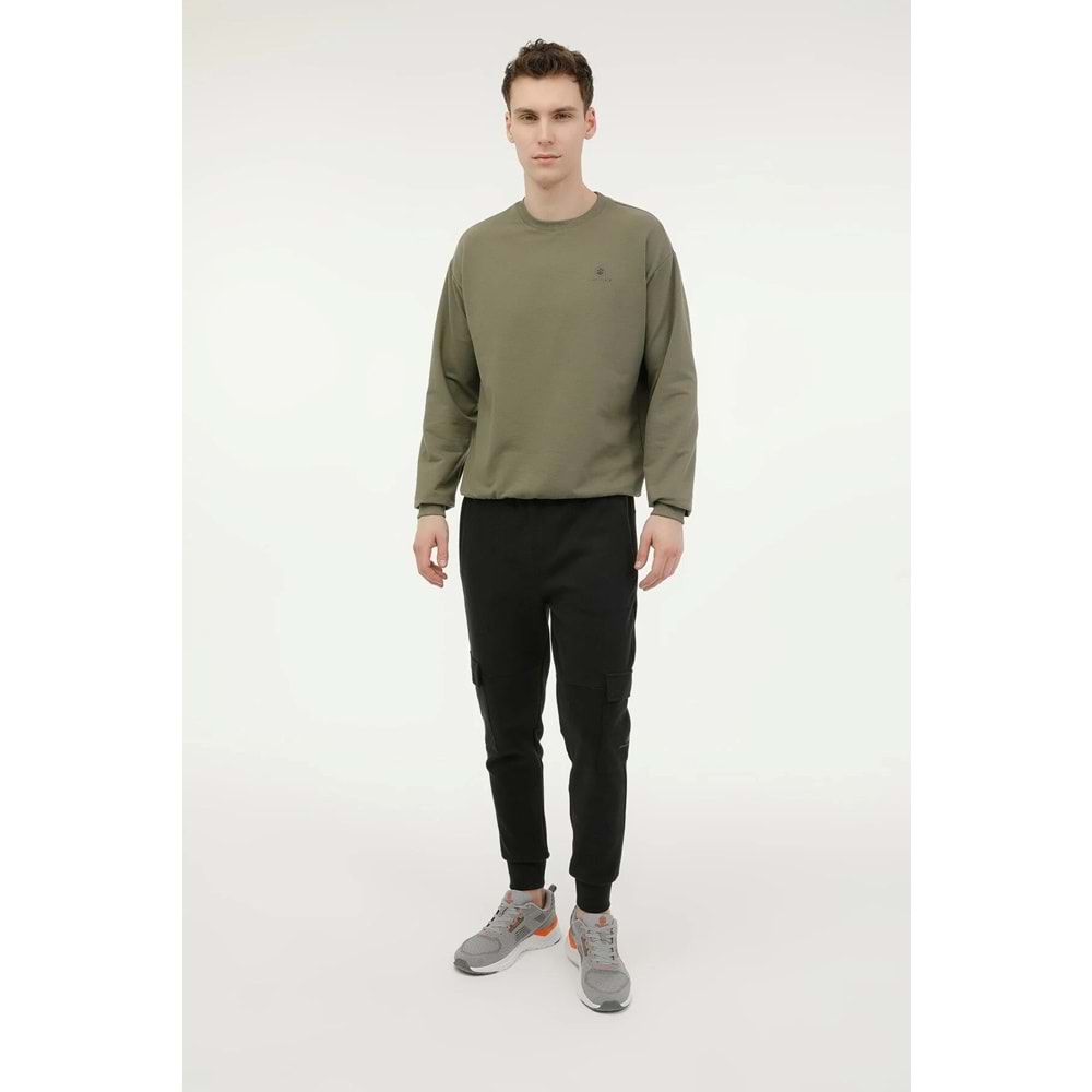 LUMBERJACK MB SN75 C NECK SW 6PR ERKEK SWEATSHİRT - HAKİ - L