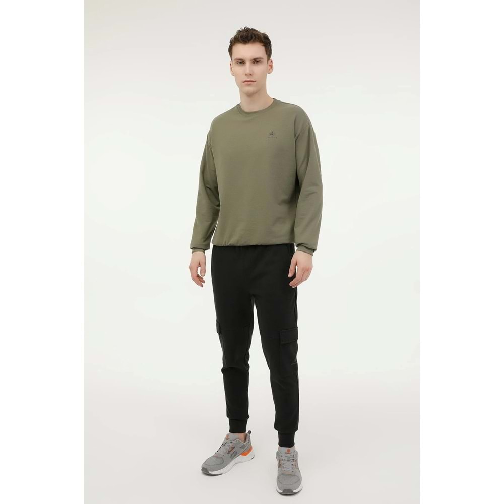LUMBERJACK MB SN75 C NECK SW 6PR ERKEK SWEATSHİRT - HAKİ - L