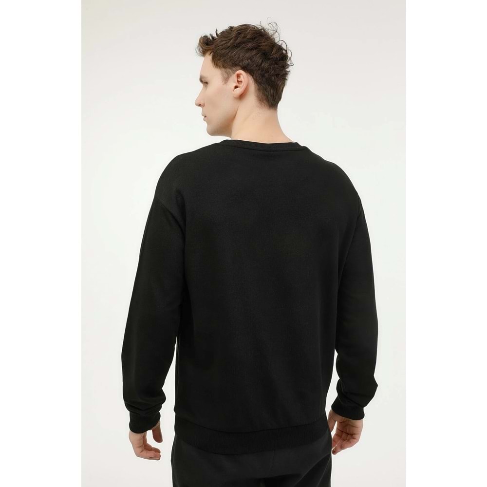 LUMBERJACK MB SN75 C NECK SW 6PR ERKEK SWEATSHİRT - SİYAH - L