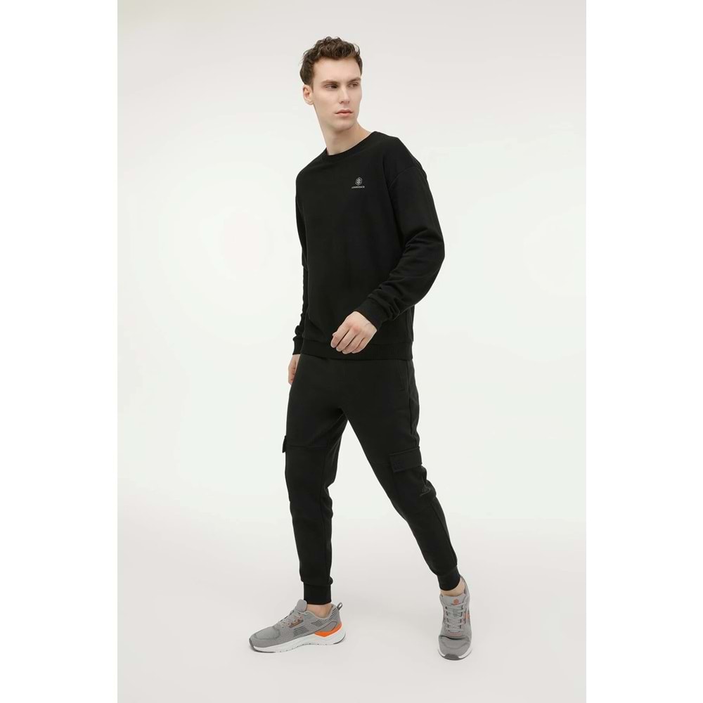 LUMBERJACK MB SN75 C NECK SW 6PR ERKEK SWEATSHİRT - SİYAH - L