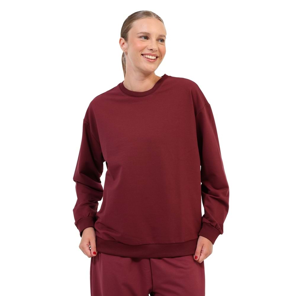 KİNETİX WB 16BIANCA-C 6PR KADIN SWEATSHİRT - BORDO - L