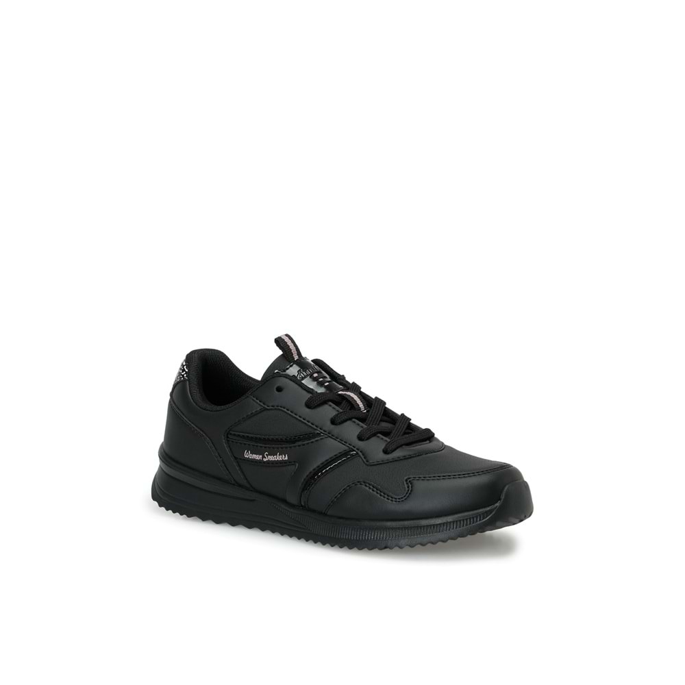 KİNETİX CHIRON PU W 6PR KADIN SNEAKER - SİYAH - 37