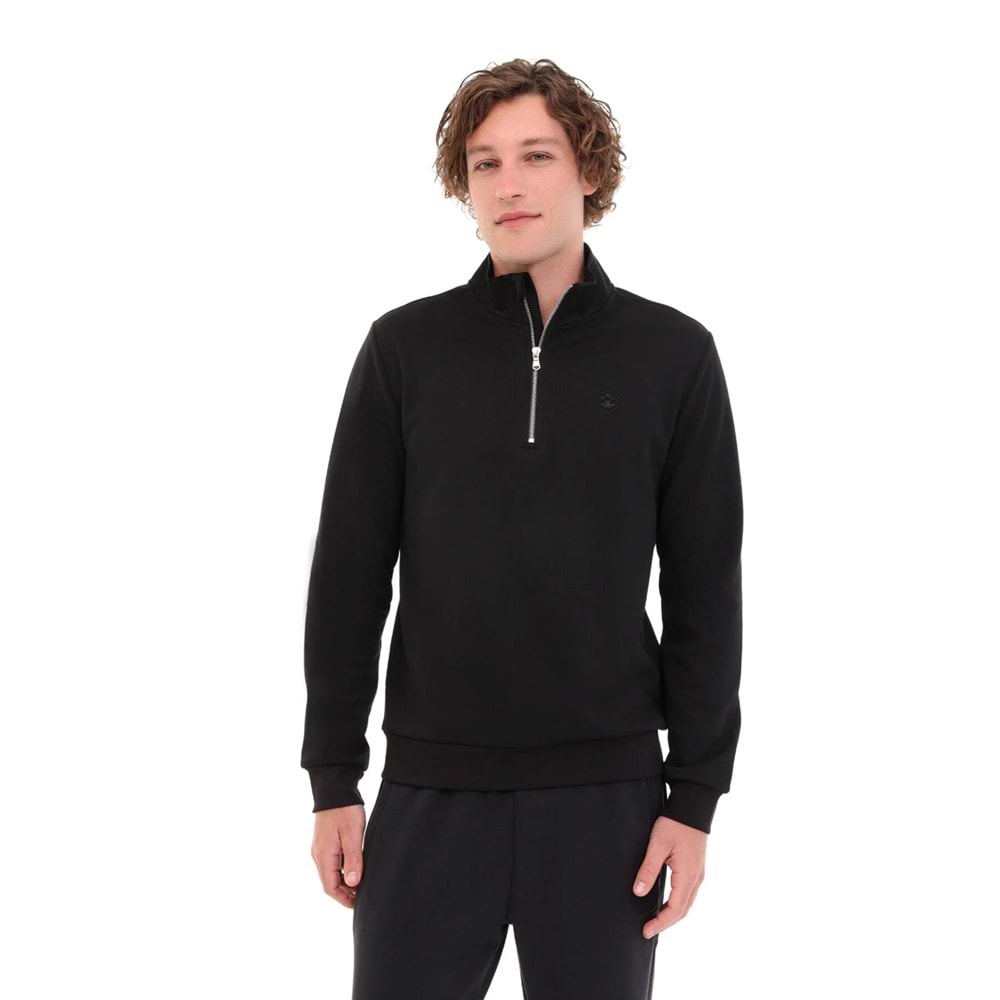 LUMBERJACK MB BS47 HZIP SW 6PR ERKEK SWEATSHİRT - SİYAH - L