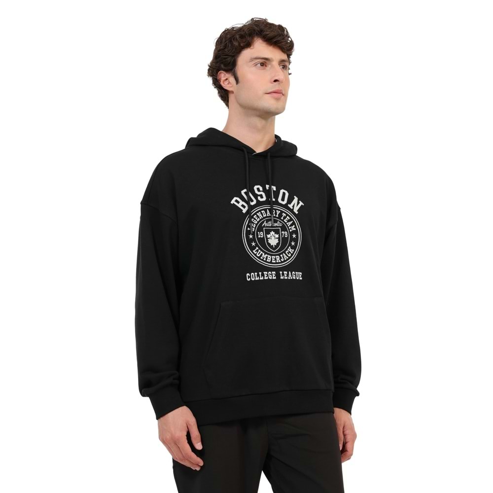 LUMBERJACK ML FRAN 17ID109 6PR ERKEK SWEATSHİRT - SİYAH - L