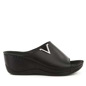 Muya Perla Anatomik Taban Dört Mevsim Kadın Terlik - Siyah - 40