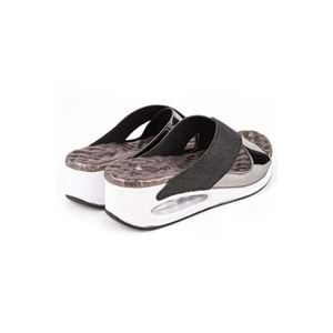 Muya Fly Anatomik Air Max Tabanlı Topuk Dikeni Kadın Terlik - Siyah - 36