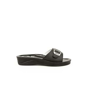 Muya Candy 6 Nokta Anatomik Taban Topuk Dikeni Dört Mevsim Kadın Terlik - Siyah - 40