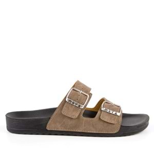 Muya Nova Anatomik Taban Dört Mevsim Erkek Terlik - Vizon - 40