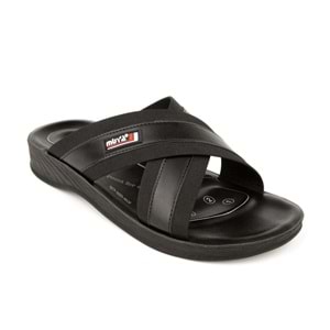 Muya İkon 6 Nokta Anatomik Taban Topuk Dikeni Dört Mevsim Erkek Terlik - Siyah - 40