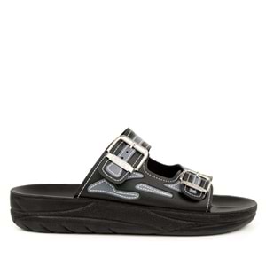 Muya Sports Anatomik Taban Dört Mevsim Erkek Terlik - Siyah-Gri - 40