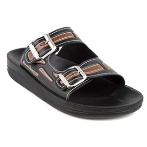 Muya Sports Anatomik Taban Dört Mevsim Erkek Terlik - Siyah-Kahve - 42