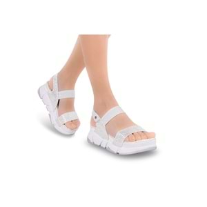 Muya Keid Anatomik Taban Topuk Dikeni Kadın Sandalet - Beyaz - 37