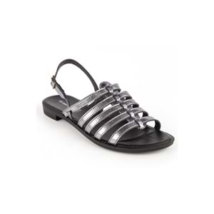 Muya Madaleine Anatomik Taban Kadın Sandalet - Kurşun - 36