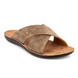 Muya Falcon Anatomik Taban Dört Mevsim Erkek Terlik - Vizon - 43