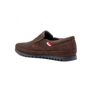 ZAÇ 4090 NUBUK ORTOPEDİ DELİKLİ DÜZ ERKEK AYAKKABI