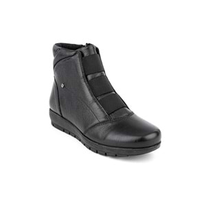 Muya Stark 6 Nokta Anatomik Taban Hakiki Deri Kadın Bot - Siyah - 38