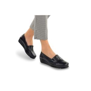 Muya Momento 6 Nokta Anatomik Taban Topuk Dikeni Hakiki Deri Kadın Ayakkabı - Siyah - 40