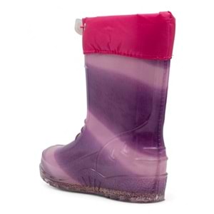 Emek İçi Yünlü Su Geçirmez Çocuk Yağmur Çizmesi - MOR - 30-31