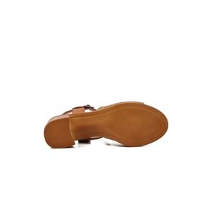 VOYAGER 9758 KADIN DERİ SANDALET - TABA - 40