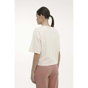 KİNETİX WB BOXY 11FN95 4FX KADIN KISA KOL TİŞÖRT - BEJ - M