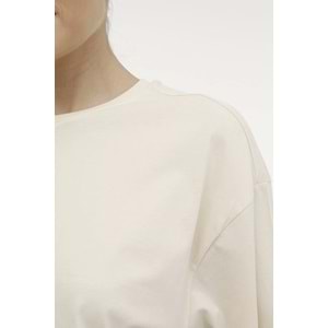 KİNETİX WB BOXY 11FN95 4FX KADIN KISA KOL TİŞÖRT - BEJ - M