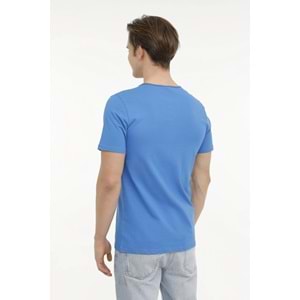 KİNETİX M-SN234 BSC RAW EDGE 4FX ERKEK KISA KOL TİŞÖRT - SAKS - M