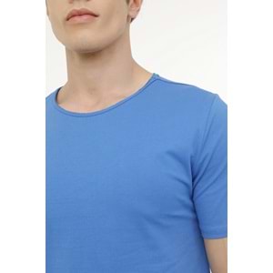 KİNETİX M-SN234 BSC RAW EDGE 4FX ERKEK KISA KOL TİŞÖRT - SAKS - M