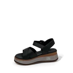 VOYAGER 9714 KADIN DERİ SANDALET - SİYAH - 40