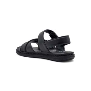 VOYAGER 5212 ERKEK DERİ SANDALET - SİYAH NATA - 43