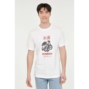 KİNETİX LATNE 11ES-SLG-106 4FX ERKEK KISA KOL TİŞÖRT - BEYAZ - L