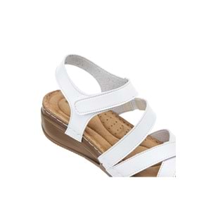 Muya Calceus Anatomik Taban Topuk Dikeni Kadın Sandalet - Beyaz - 37