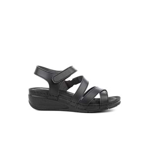 Muya Calceus Anatomik Taban Topuk Dikeni Kadın Sandalet - Siyah - 37