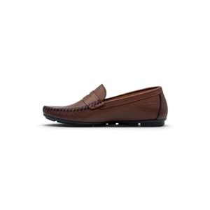 VOYAGER 4180 ERKEK DERİ LOAFER AYAKKABI - TABA NATA - 40